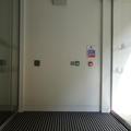 Biochemistry Building - Rear entrance - (4 of 6) - Card reader and intercom- Lobby between sliding doors