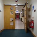 Clarendon Laboratory - Doors - (4 of 13) - Internal route to Martin Wood Lecture Theatre powered door