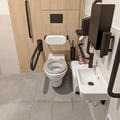 Life and Mind Building - Toilets - (1 of 3) - Representative accessible toilet showing grab rails and transfer space