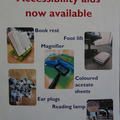 Rothermere American Institute - Assistive equipment - (1 of 1) - Poster showing available equipment